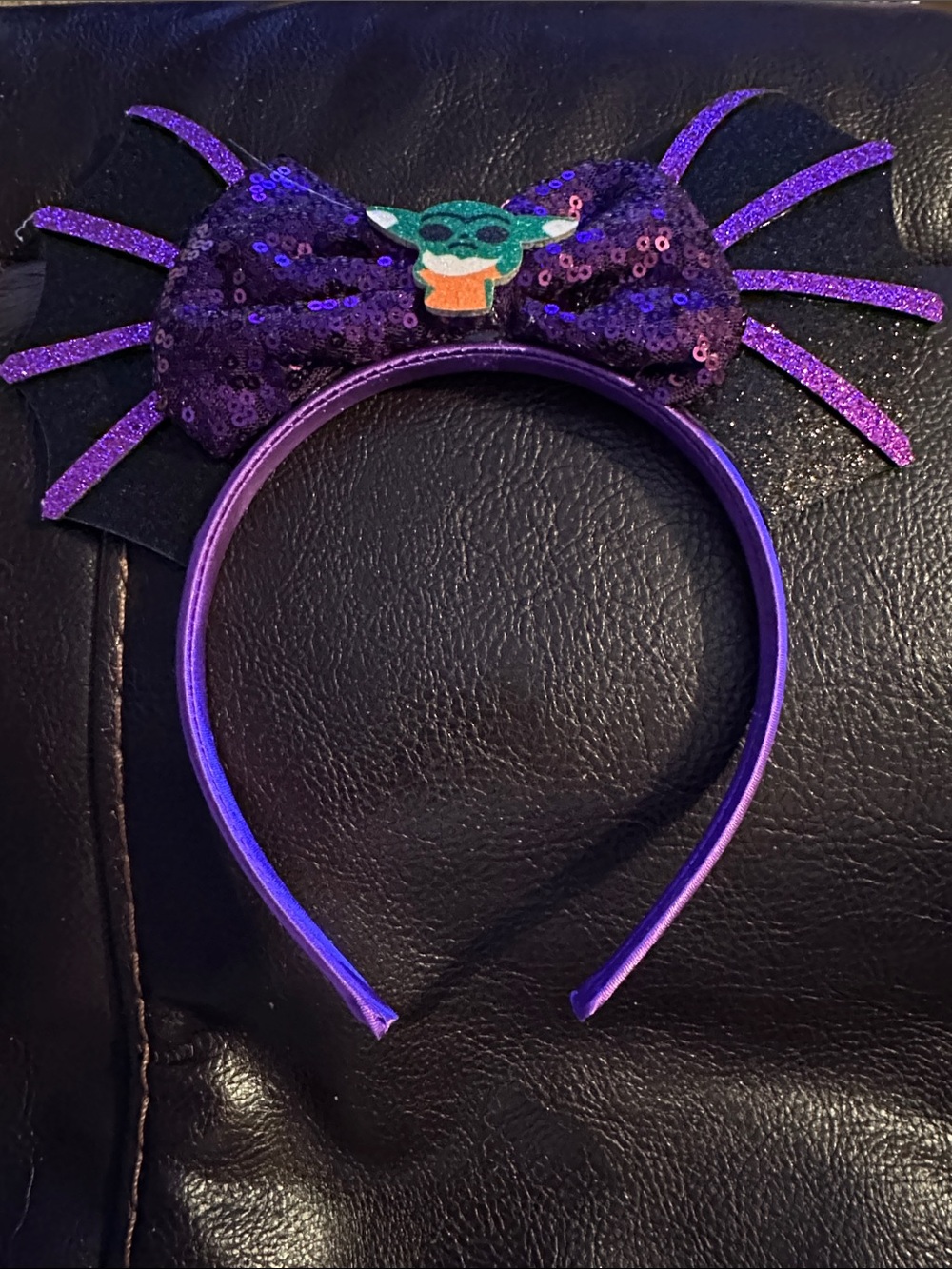 Purple Sequin Spider Headband Kids Costume Accessory